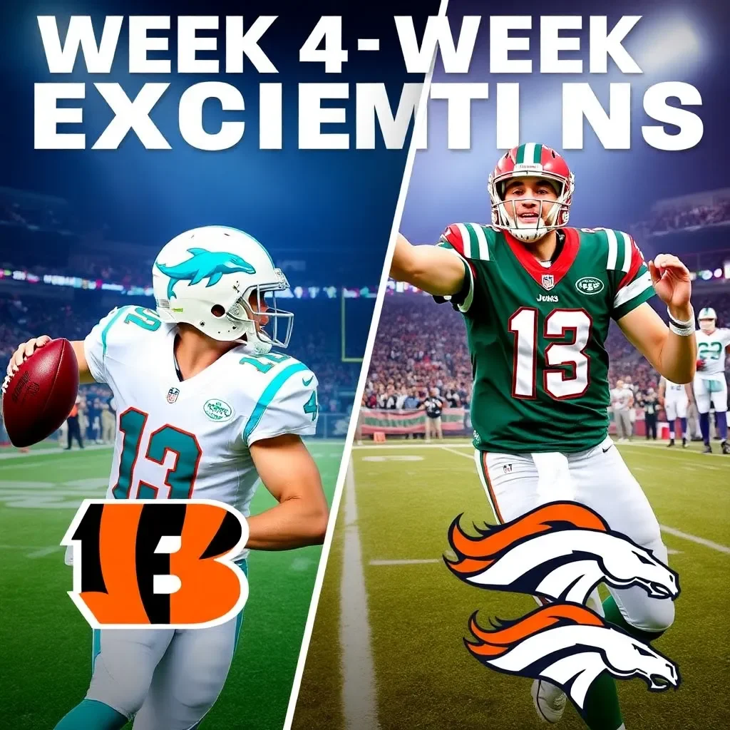 NFL Week 4 Excitement: Dolphins vs. Jets and Bengals vs. Broncos Monday Night Showdown