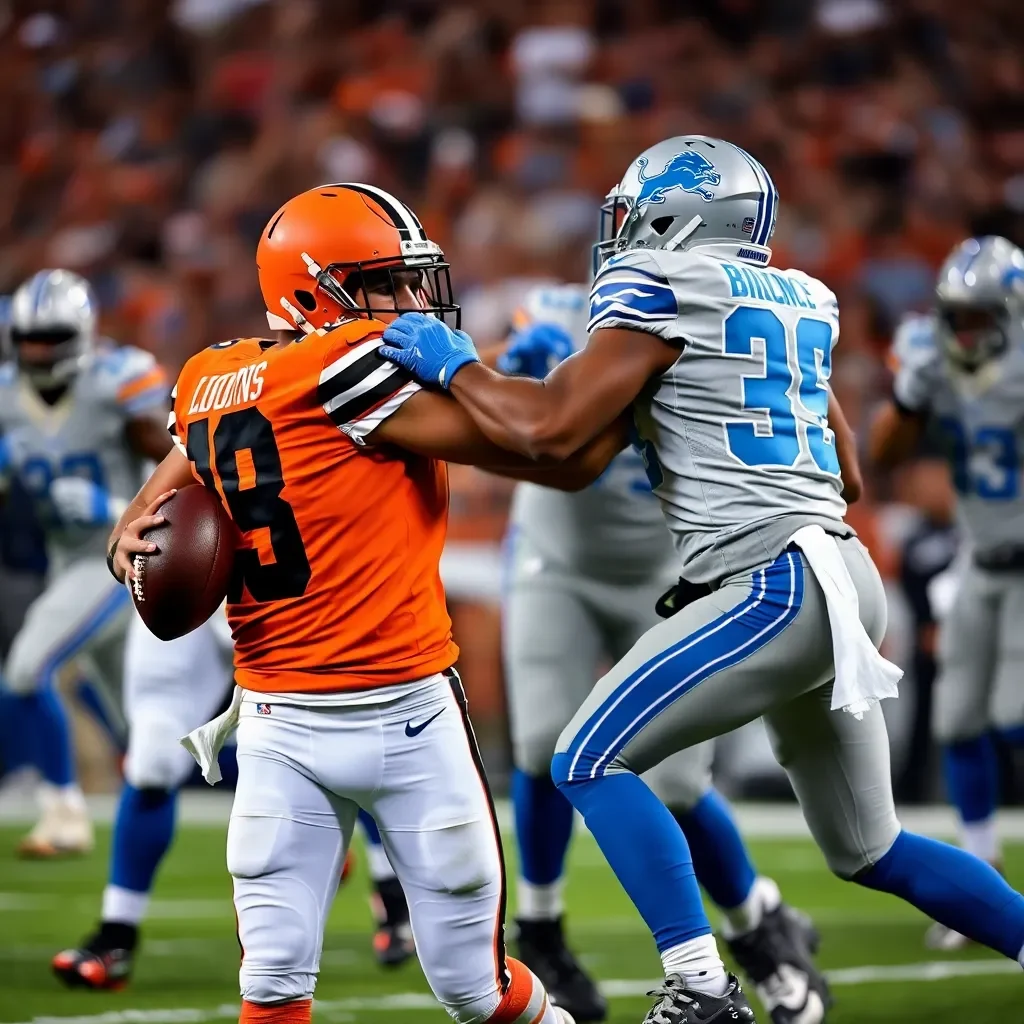 Browns Struggle Continues as Lions Dominate with 34-10 Victory