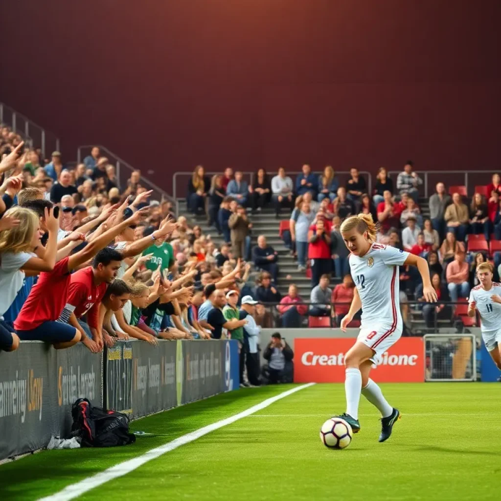 High school soccer players in action during the Albuquerque Metro Soccer Championship