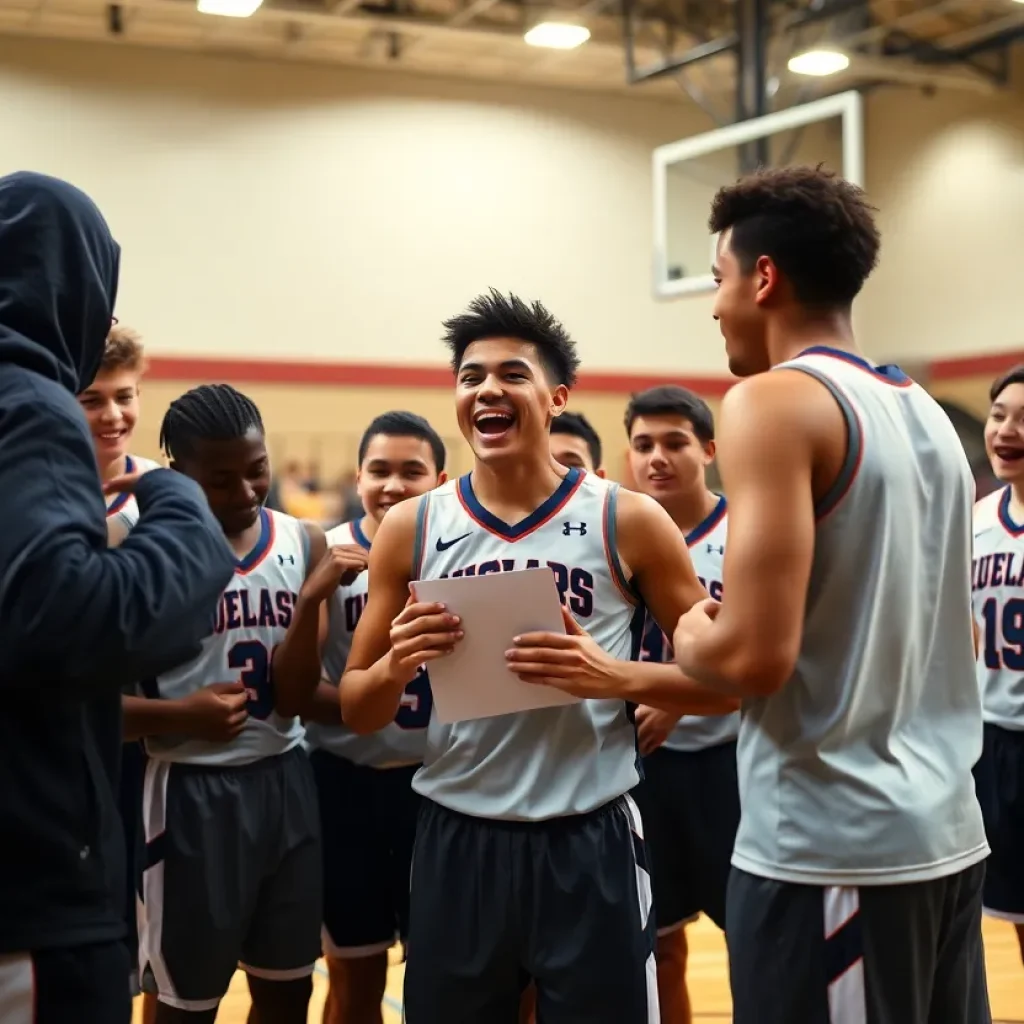 Celebration of basketball commitment at Stanford University