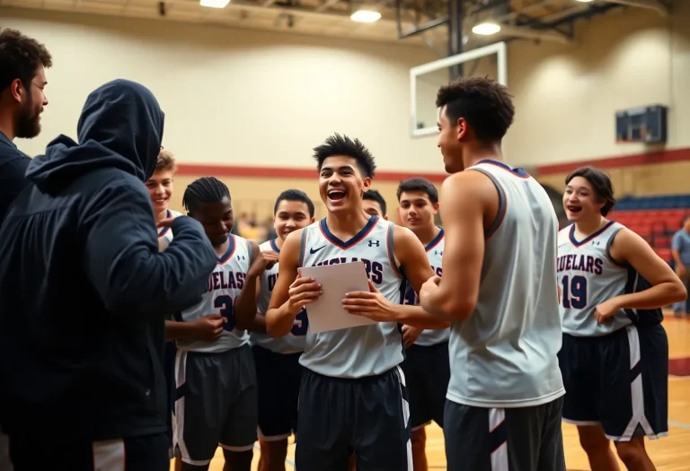 Celebration of basketball commitment at Stanford University