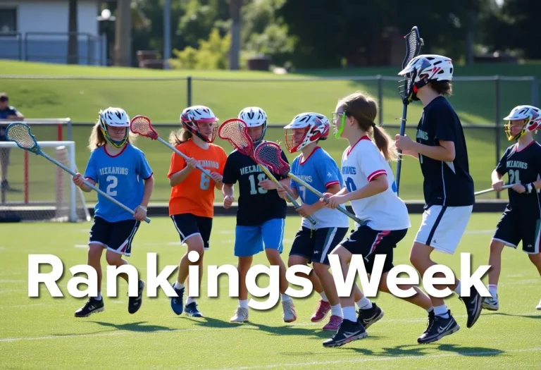 Young athletes practicing lacrosse during Rankings Week in Berkshire.
