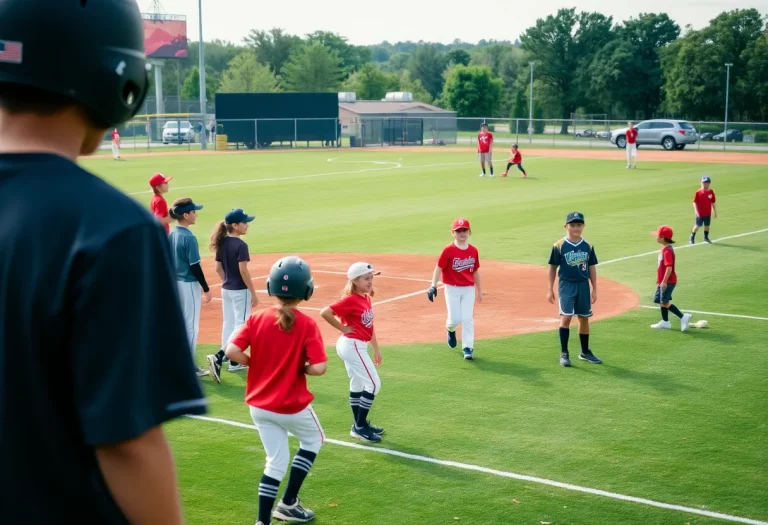 High school baseball practice at Big Rapids
