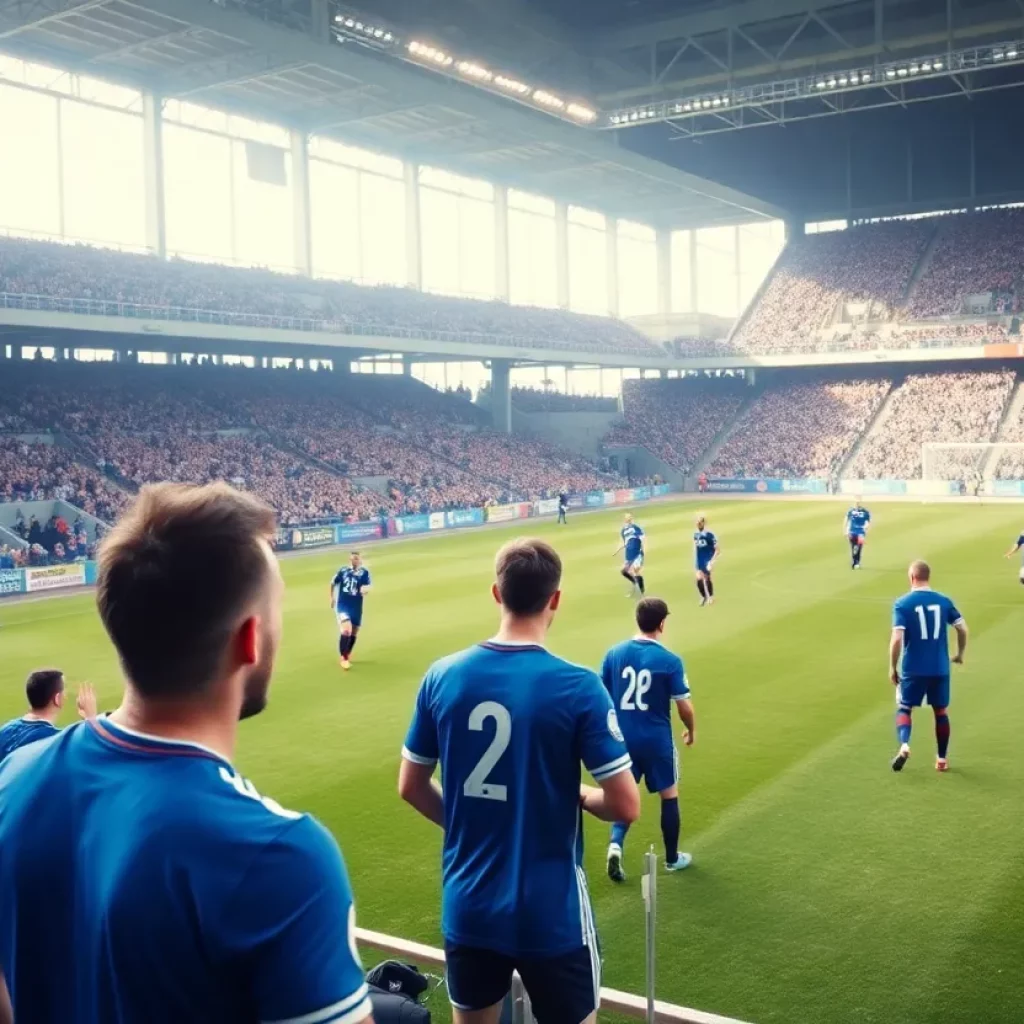 Bluffton boys soccer team playing against Ottawa Hills.