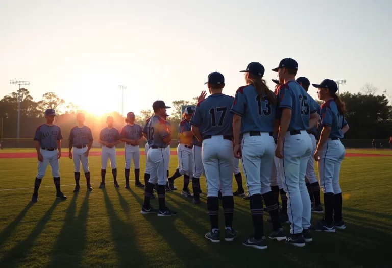 Mississippi State Bulldogs baseball team huddle