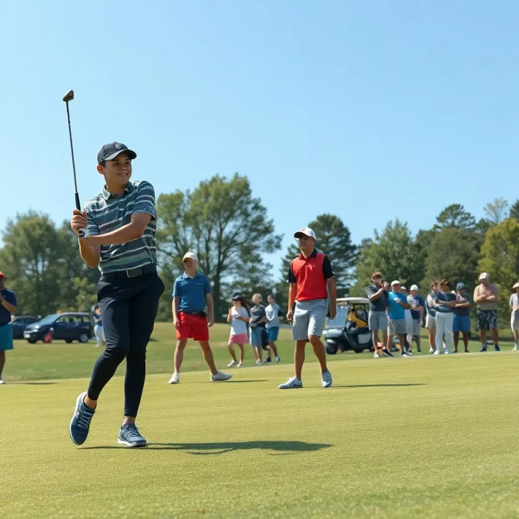 Young golfers competing at Casper Invite