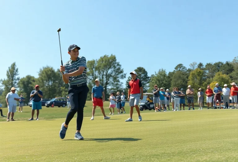 Young golfers competing at Casper Invite