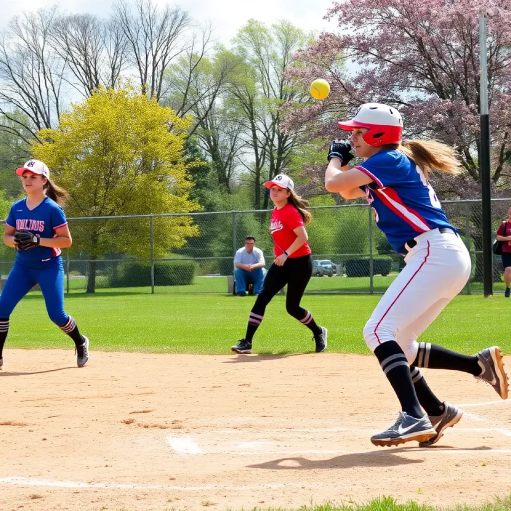 Chillicothe High School softball team celebrating a victory