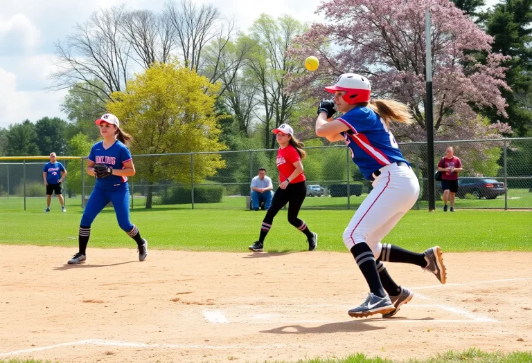 Chillicothe High School softball team celebrating a victory