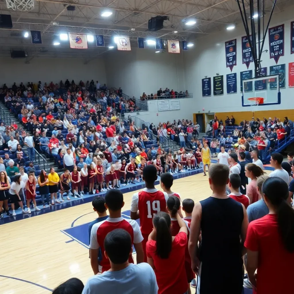 High school basketball players competing at the City of Palms Classic