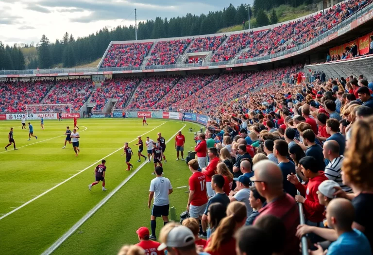 Soccer players competing in Colorado high school soccer match