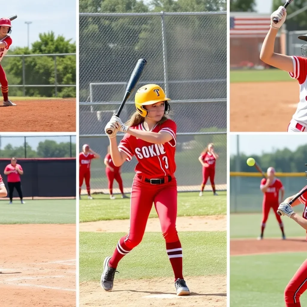 Players competing in high school softball games in Colorado
