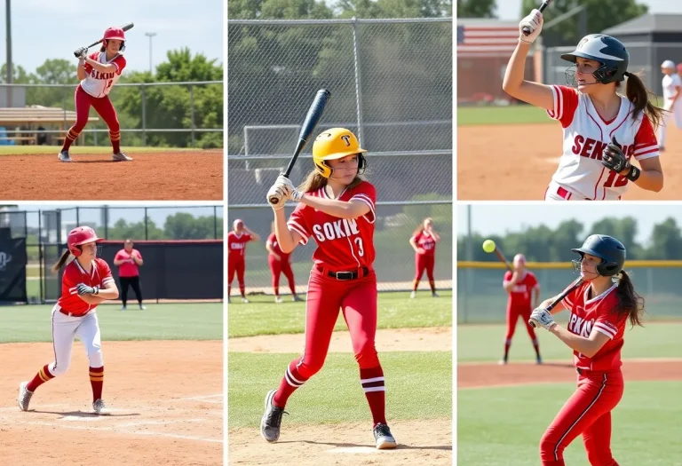 Players competing in high school softball games in Colorado
