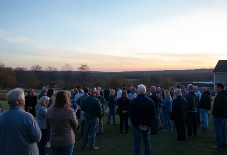 Community members gathered in North Canton showing support