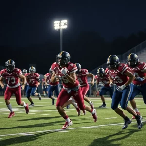 High school football players competing on the field during Week 2 in Connecticut