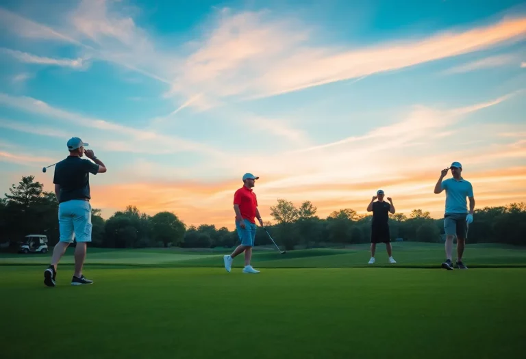 Players from the Conrad Weiser Golf Team during a match.