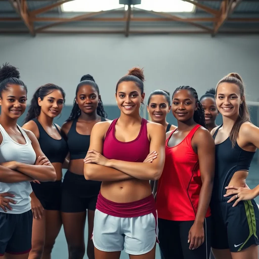 Female athletes united for fairness in sports competition