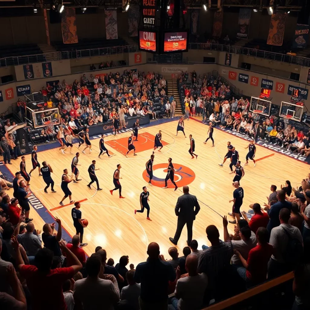 Gonzaga basketball players on the court during practice