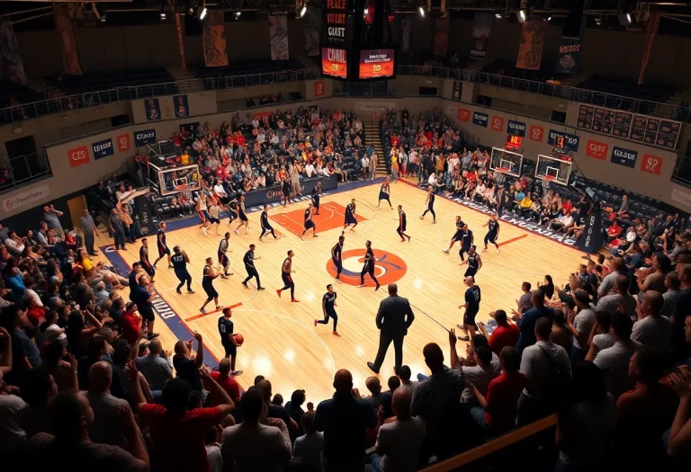 Gonzaga basketball players on the court during practice