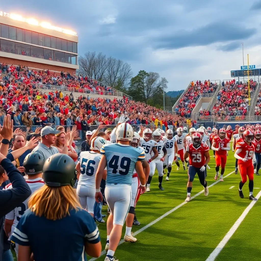 Excitement in a Nebraska high school football game