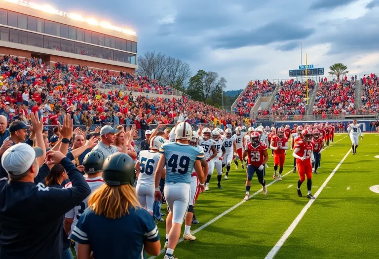 Excitement in a Nebraska high school football game