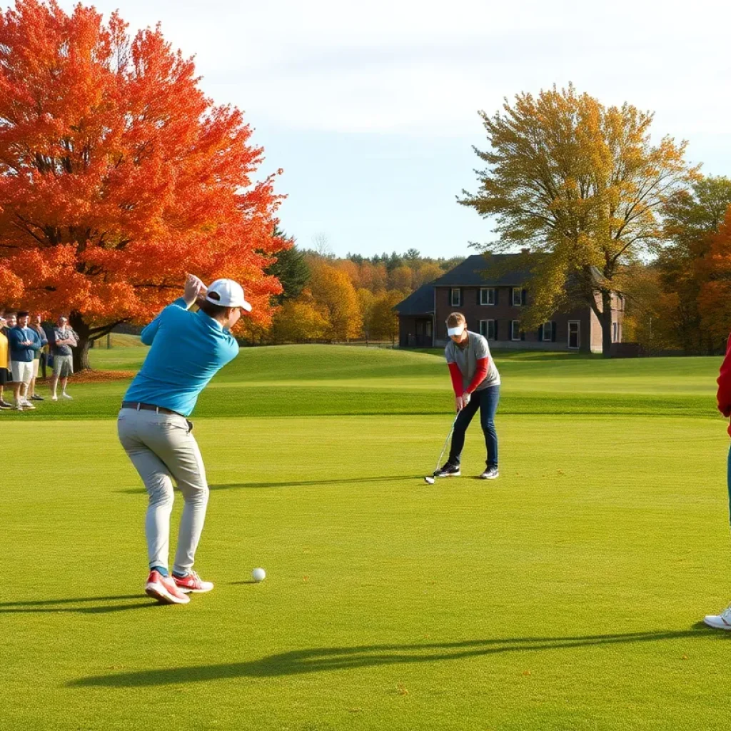 High school golfers on the course in Eastern Massachusetts