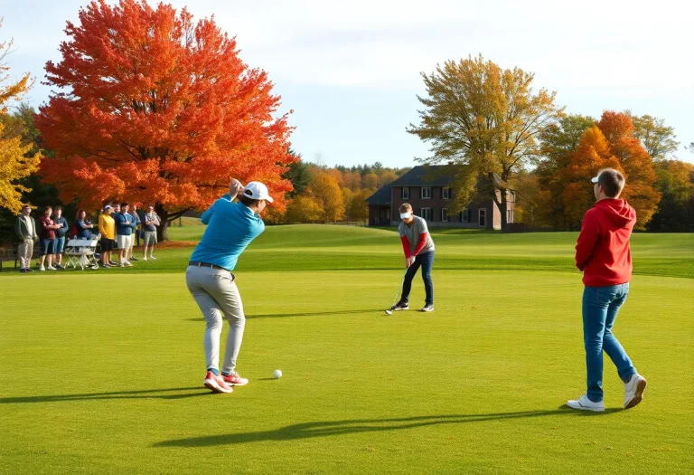 High school golfers on the course in Eastern Massachusetts