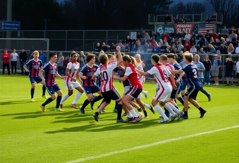 High school soccer players involved in a postgame brawl.