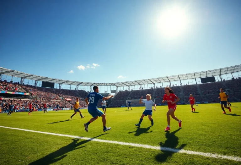 A high school soccer match in Princeton with players competing on the field.