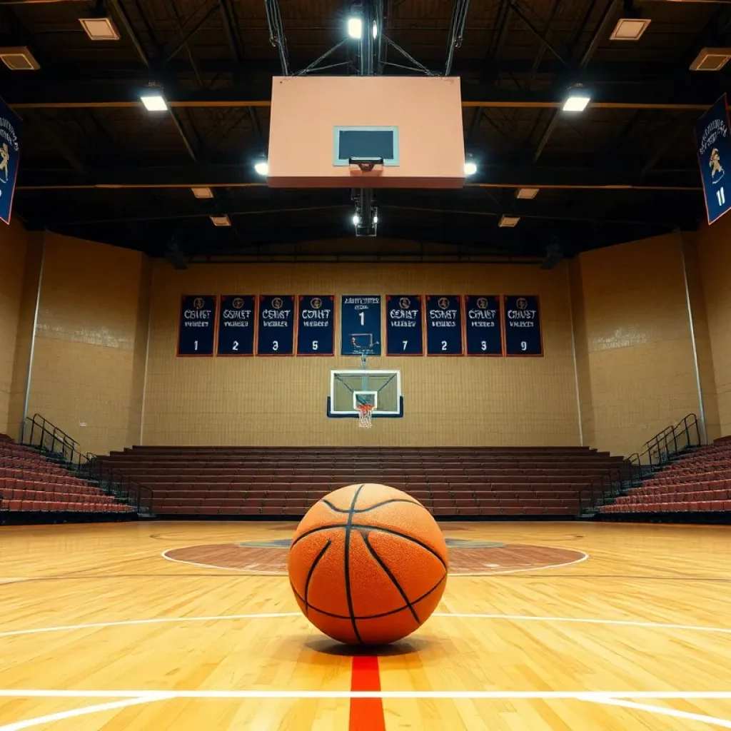 Interior view of Holly Springs basketball court