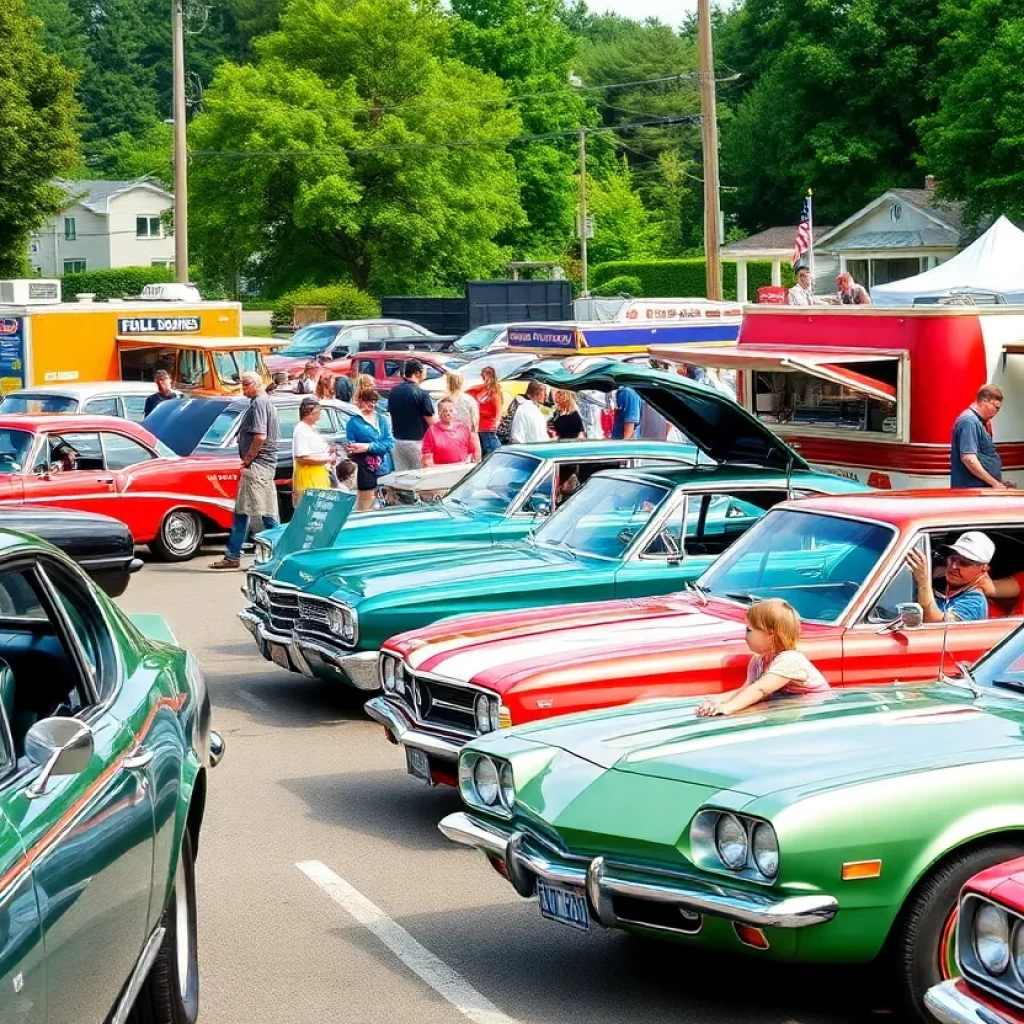 Families and classic cars gathered at the Huntington car show fundraiser