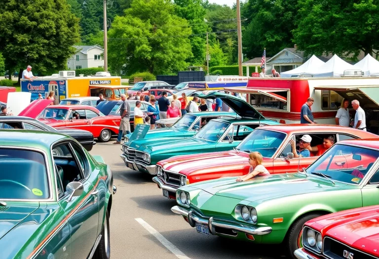 Families and classic cars gathered at the Huntington car show fundraiser