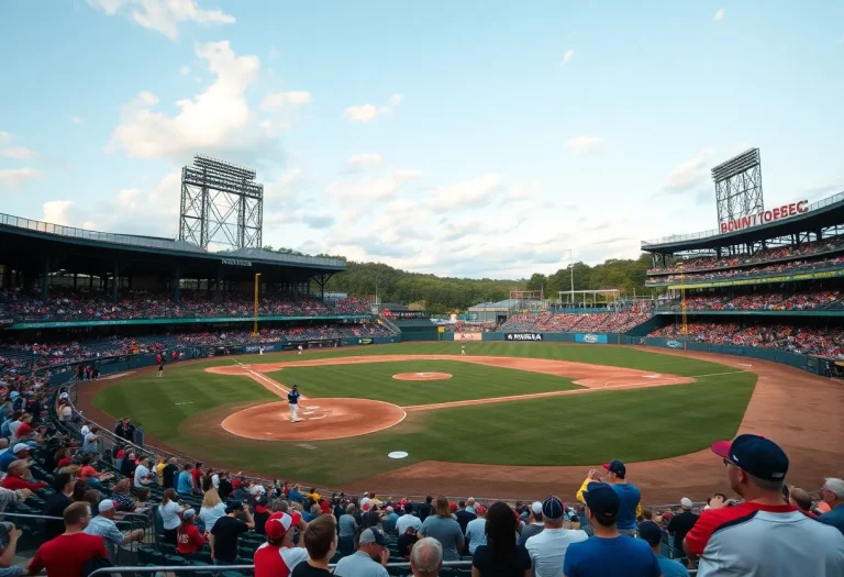Jack Cook Field during a high school baseball tournament in Huntington
