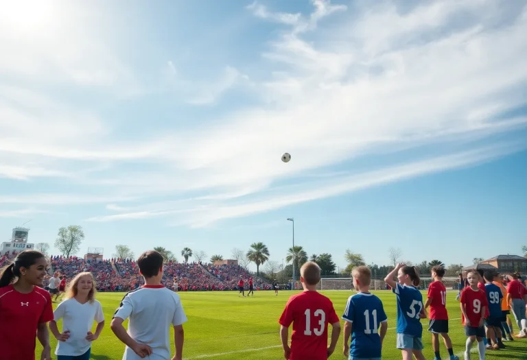Players and fans at the Indiana High School Soccer Tournament