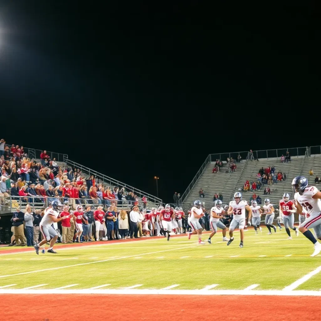 Exciting action from a high school football game in Iowa