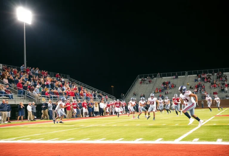 Exciting action from a high school football game in Iowa