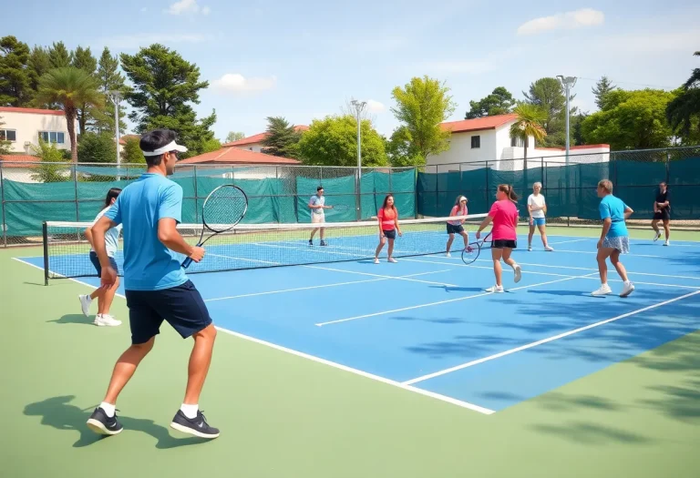 Ladycats competing in a tennis match