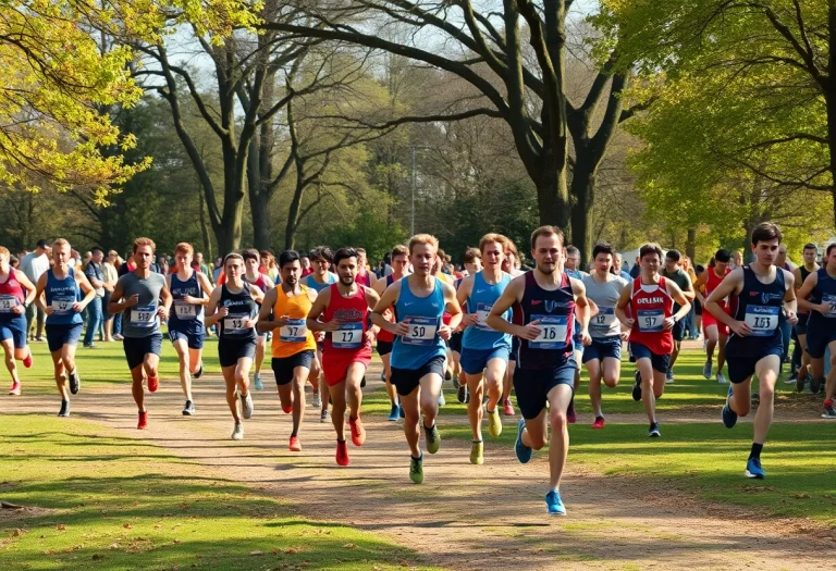 Athletes racing during the Larry Burgess Las Vegas Invitational