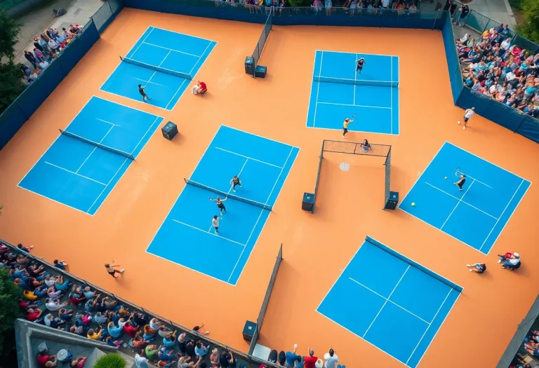 Five new tennis courts at Mars Area High School with players