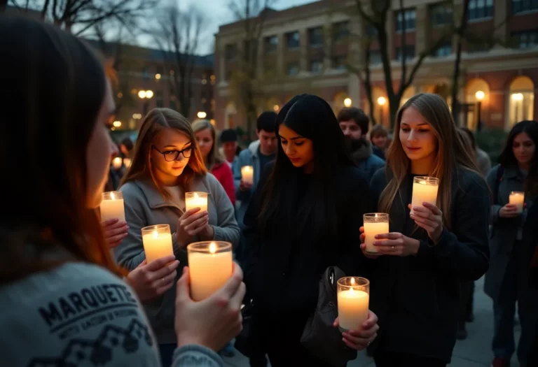 Candlelight vigil held at Marquette University for two young lacrosse players.