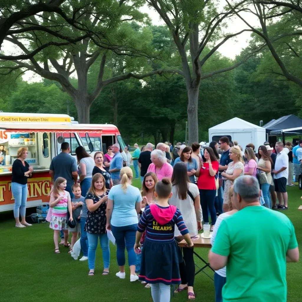 Community members gathered at Armory Park for a fundraising event.