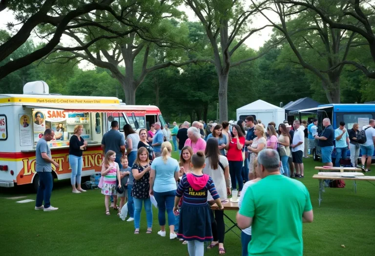 Community members gathered at Armory Park for a fundraising event.