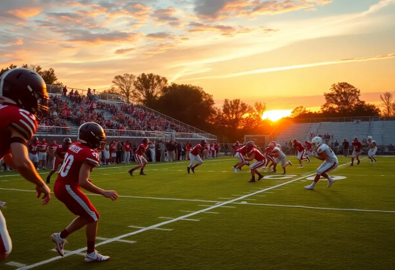 Monroe Jefferson High School Bears in a football game.