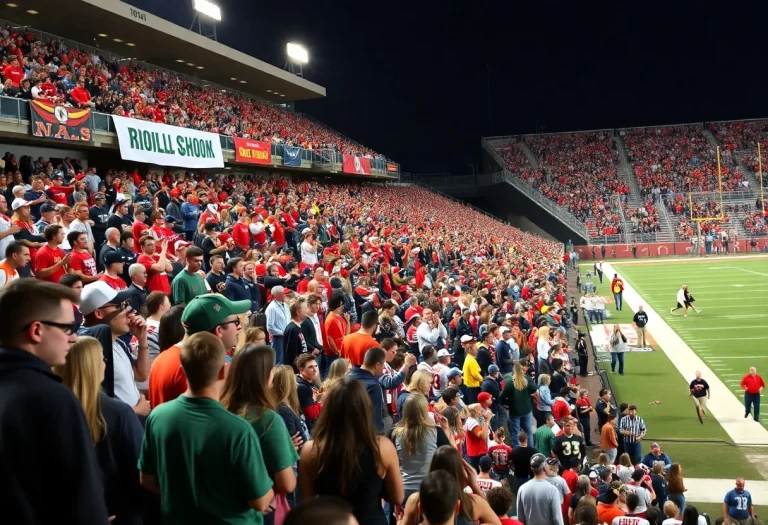Crowd at an Oklahoma high school football game
