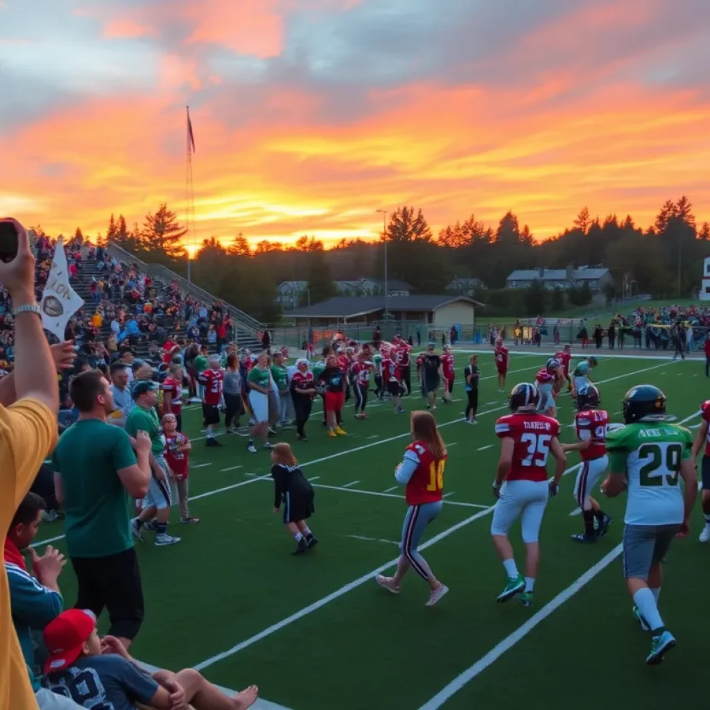 Exciting moment from an Oregon high school football game