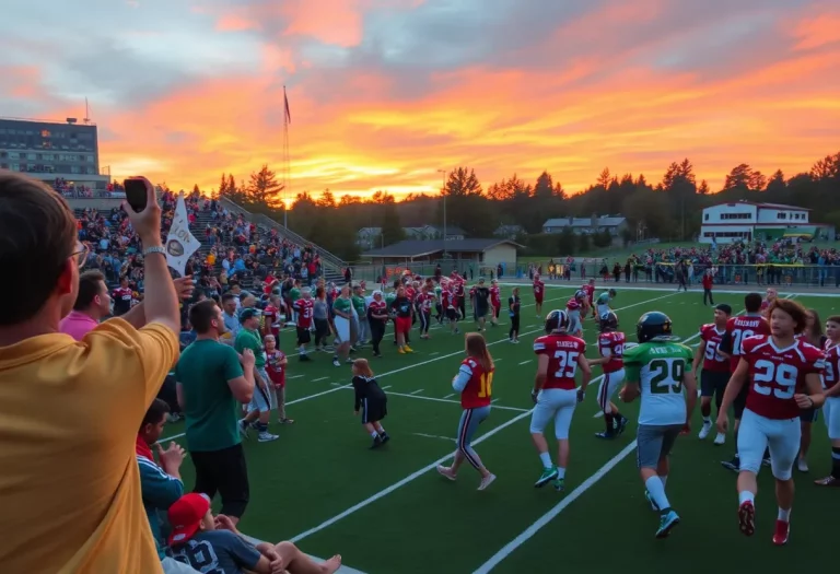Exciting moment from an Oregon high school football game