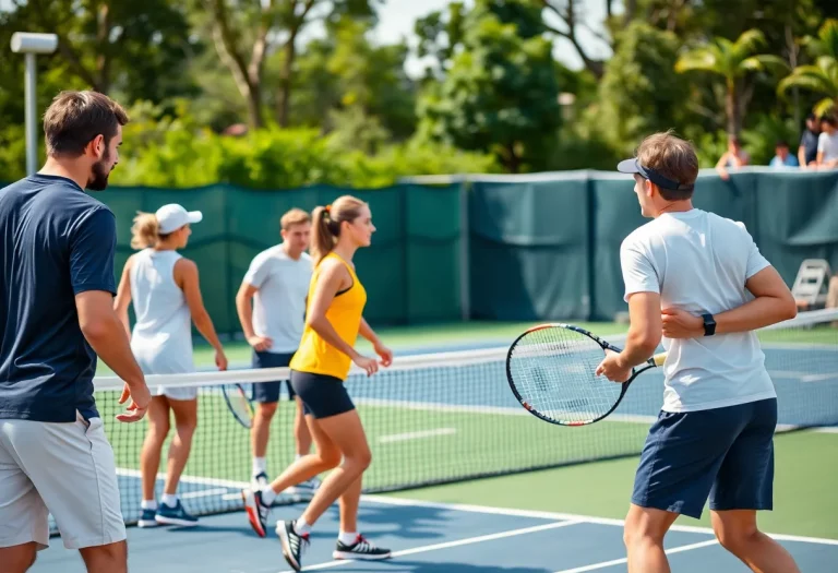 Pahrump Valley High School tennis players competing on the court