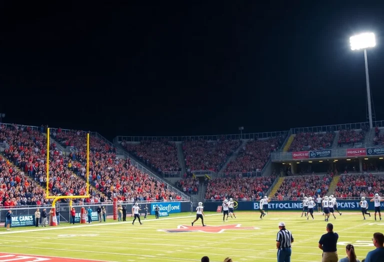 Providence football team celebrating their return to No. 1 in Class A