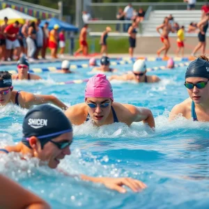 High school athletes from Racine County competing in swimming and cross country events.