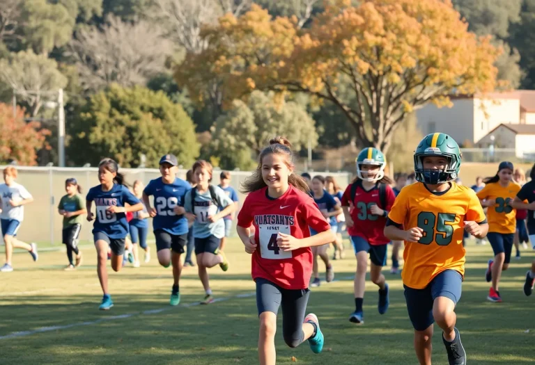 Students engaging in fall sports activities at Santa Barbara schools